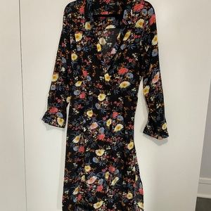 NWOT floral wrap style dress